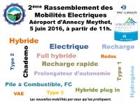 2ème Rassemblements des Mobilités Electriques. Le dimanche 5 juin 2016 à Annecy. Haute-Savoie.  10H00